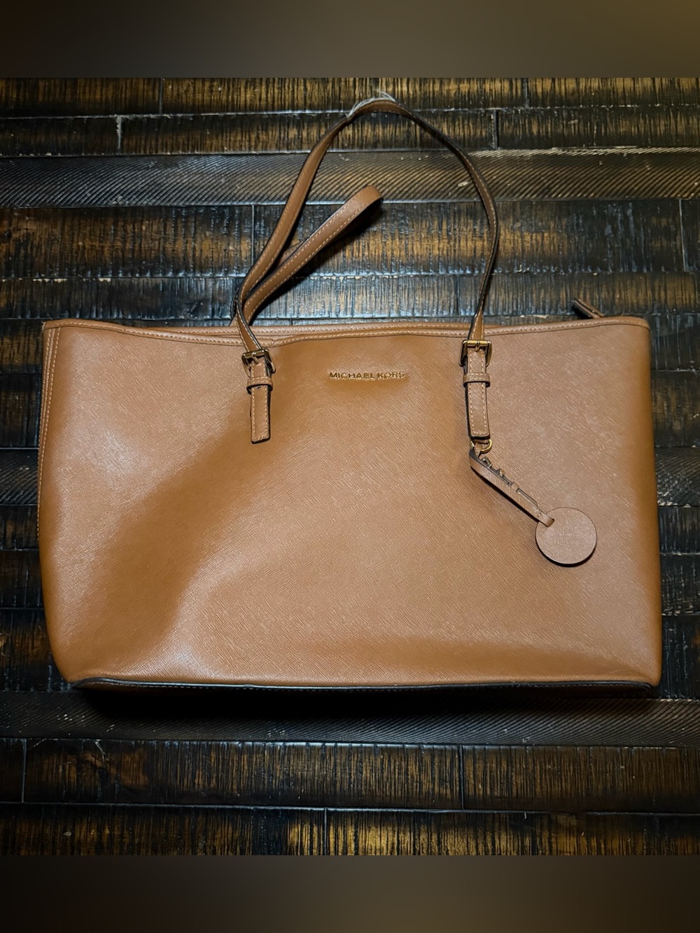 Michael Kors Cognac Saffiano Leather Tote